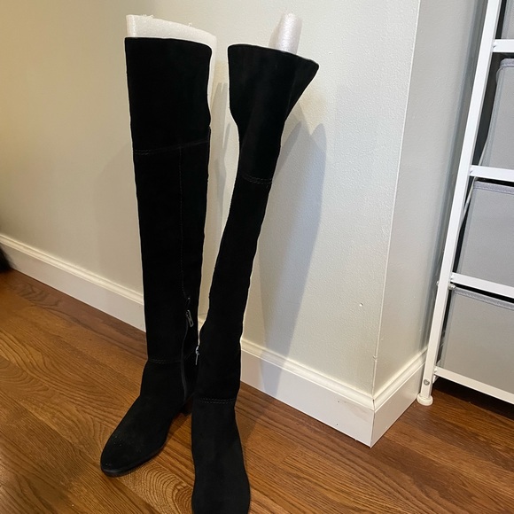 NEW Coach Lucia OTK black suede boot - Picture 2 of 4